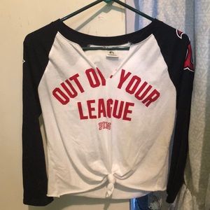 Victoria's Secret PINK MLB collection cropped top